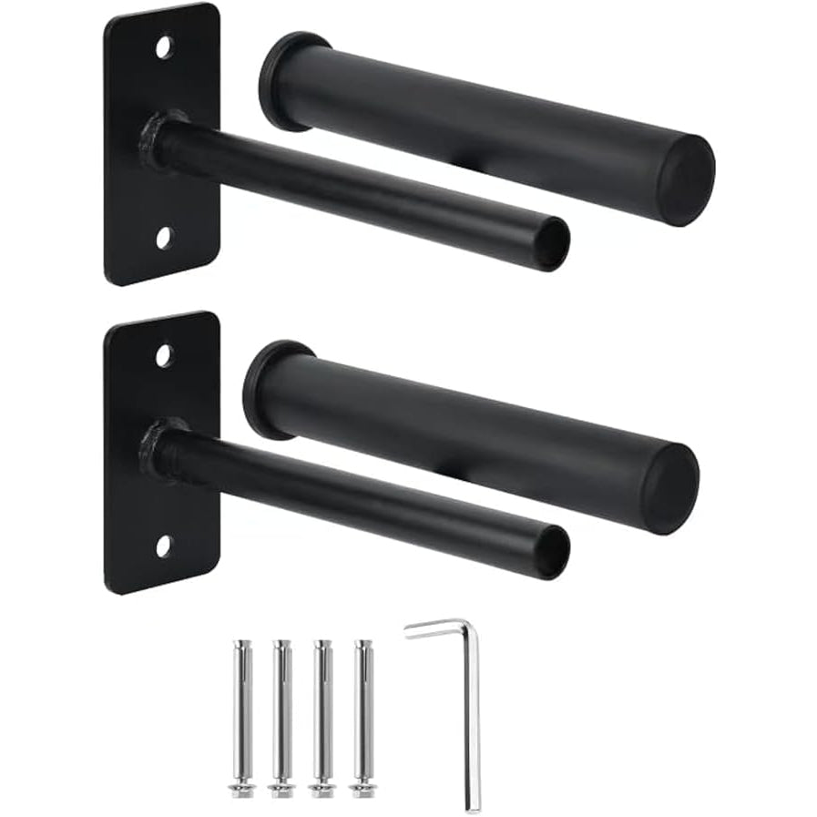 Wall Mount Weight Plate Rack - 4-Pack Storage for 1" or 2" Olympic Plates