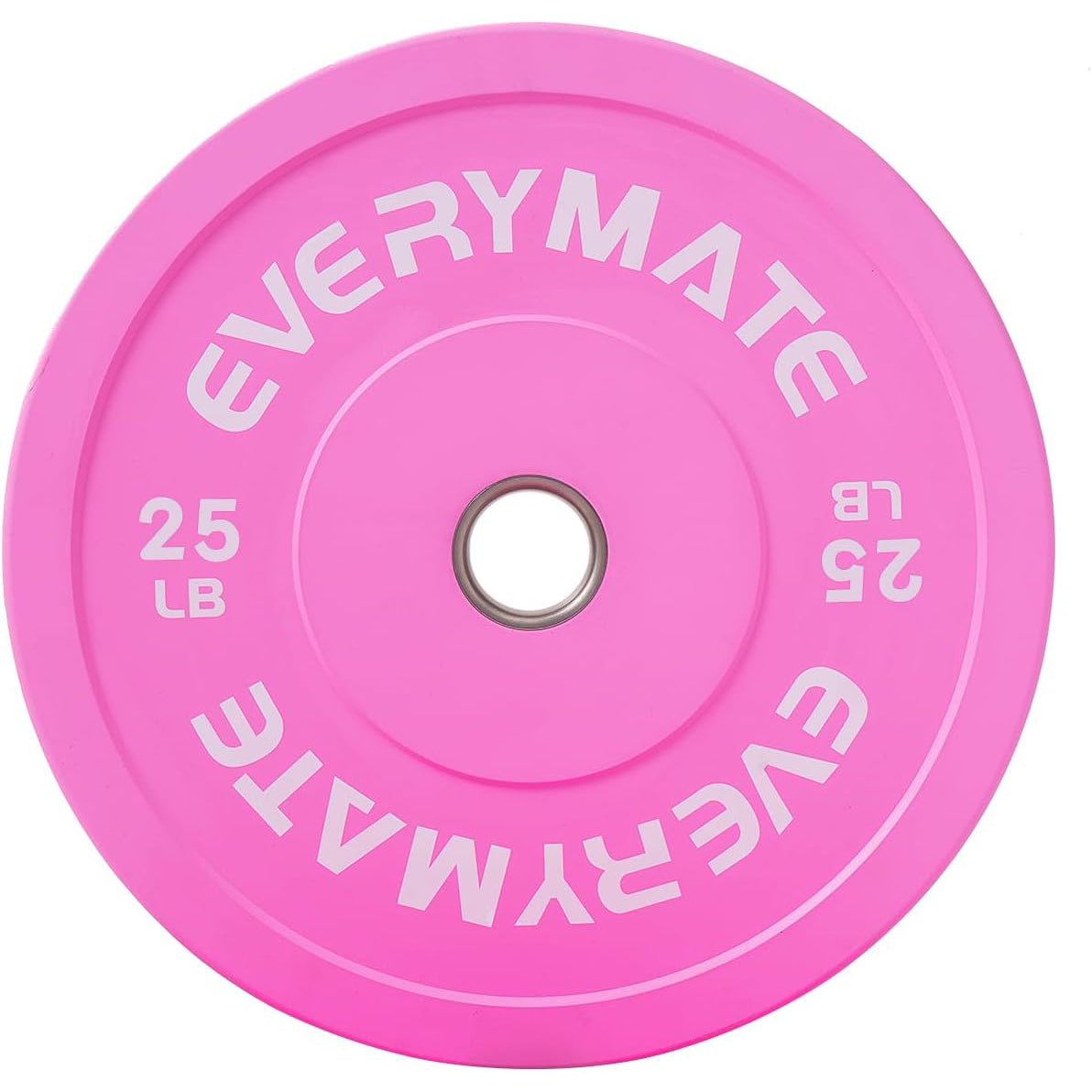 Jovego 25lb Rubber Coated Olympic Bumper Weight Plates, 2-Piece Set, Grip Strength Training
