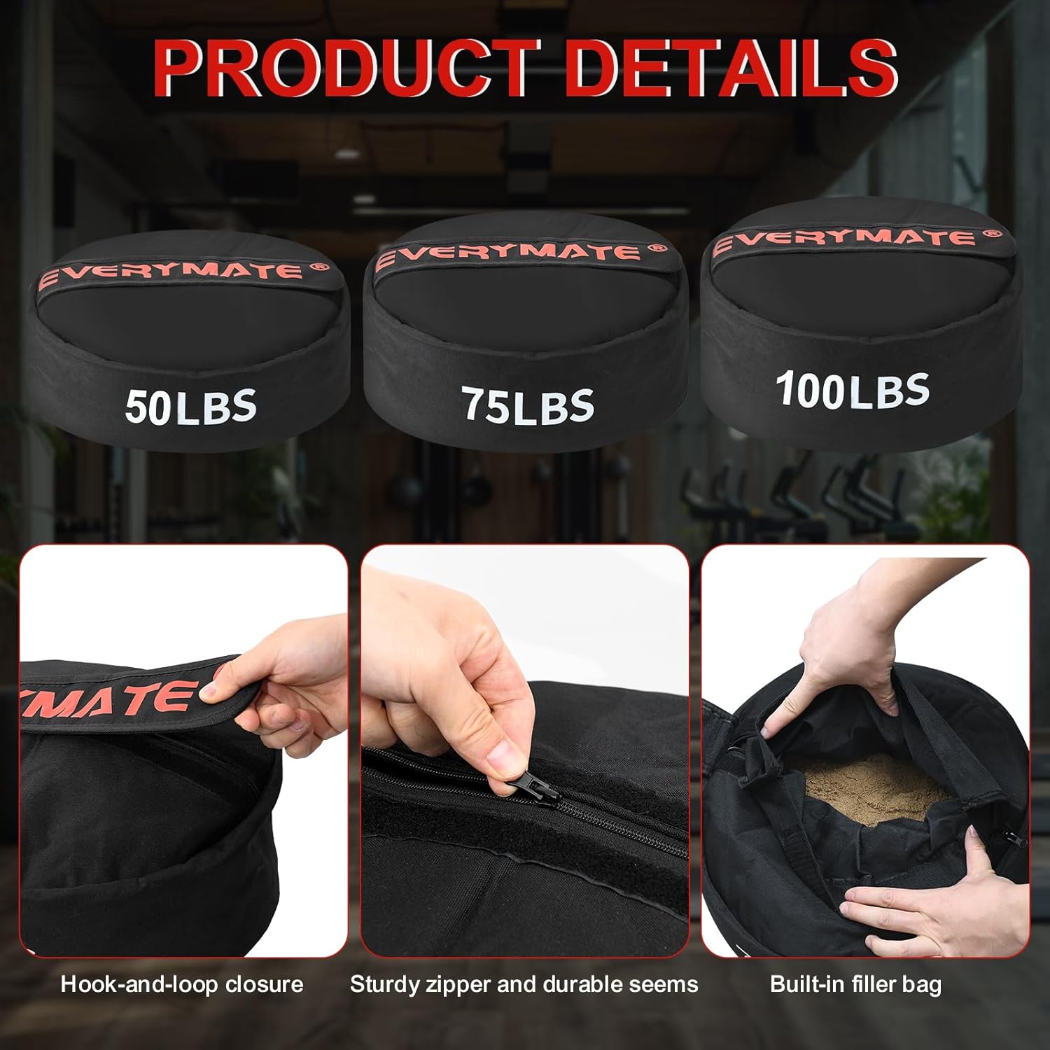 Unfilled Strongman Sandbags - Heavy-Duty  Workout Bag for CrossFit/Core Training