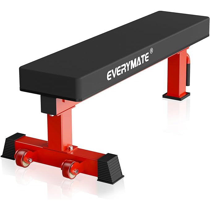 1200LB Flat Weight Bench - 3"x3" Steel Frame with 4" HeftyGrip Pad