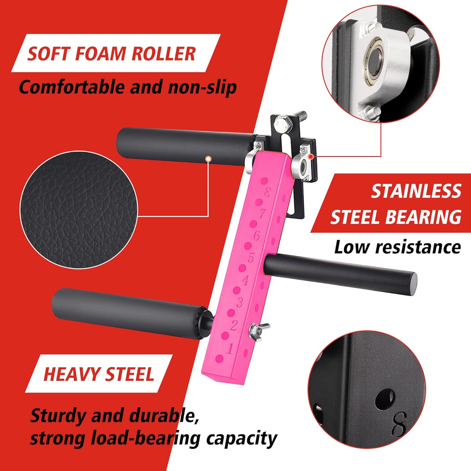 Seated Leg Strength Extension and Curl Athletic Practice Machine,Adjustable Leg Fitness Equipment Attachment, Fitness Squat Rack Accessories