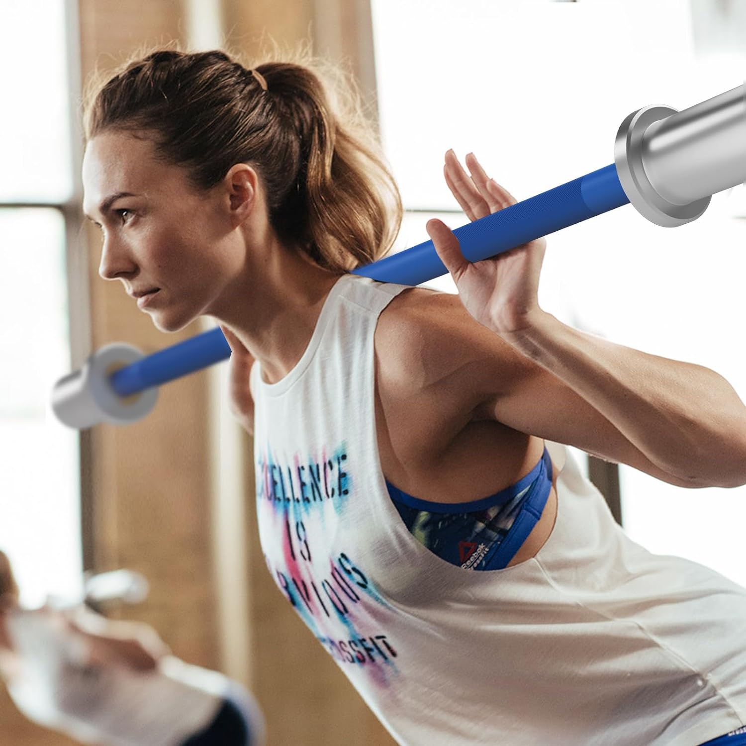 EVERYMATE 5LB Mini Barbell Bar- Beginner Women Kid Bar Total Body Workout