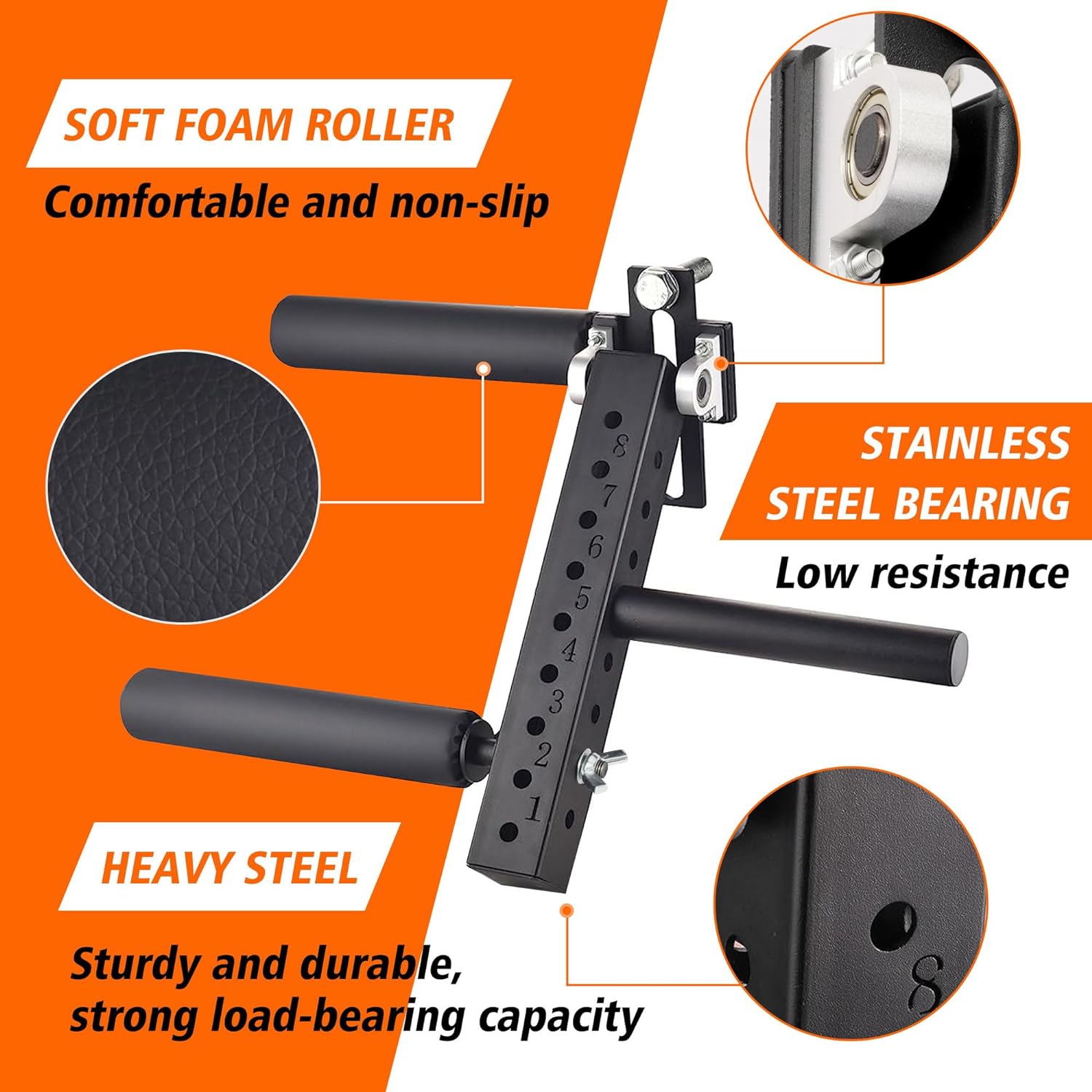 Seated Leg Strength Extension and Curl Athletic Practice Machine,Adjustable Leg Fitness Equipment Attachment, Fitness Squat Rack Accessories