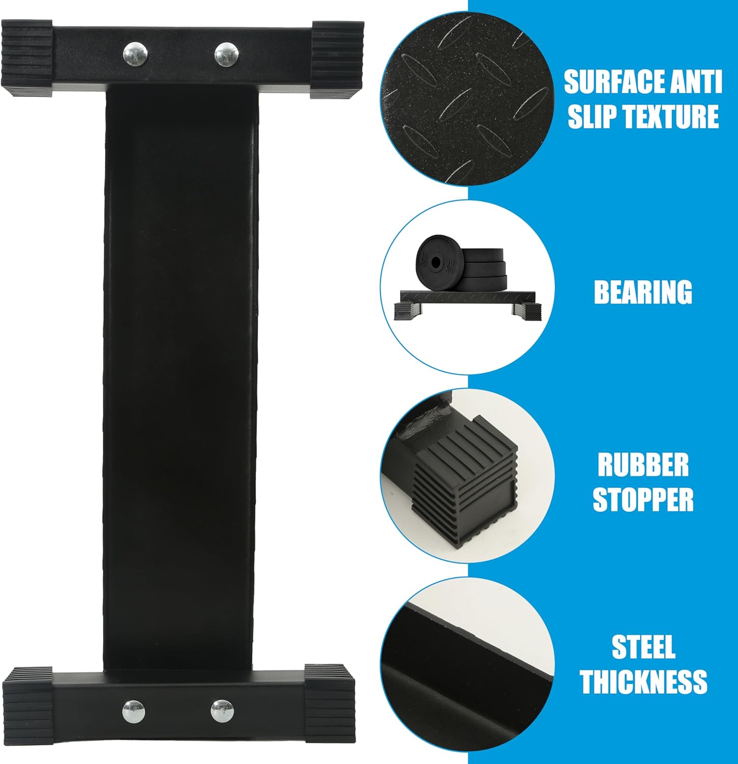 Steel Calf Raise Block, Standing Calf Raise Machine for Calf Stretching, Squat, Foot Stretch, Anti-Slip Solid Calf Platform