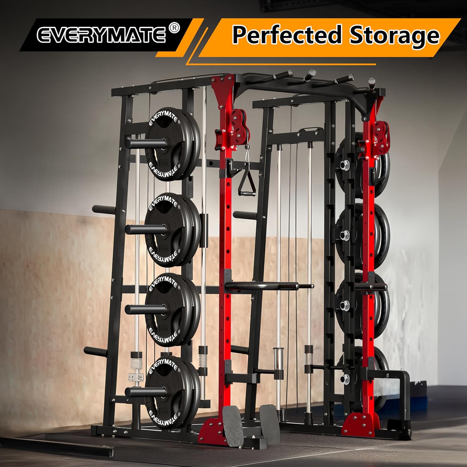 Heavy-Duty Weight Plate Holder - Universal Power Rack Attachment for 2" Olympic Plates (Fits 2x2/3x3 Power Cages)