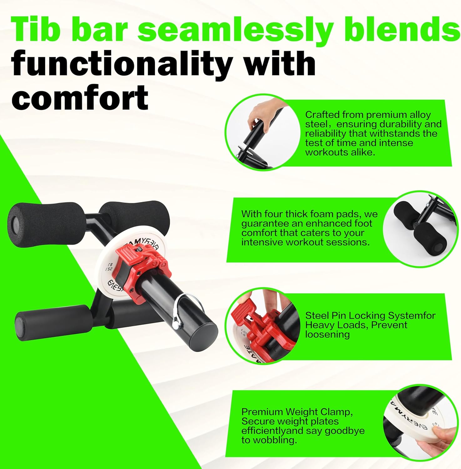 Tib Bar Tibialis Trainer Calf Raise Machine for Strengthening Calves/Ankles