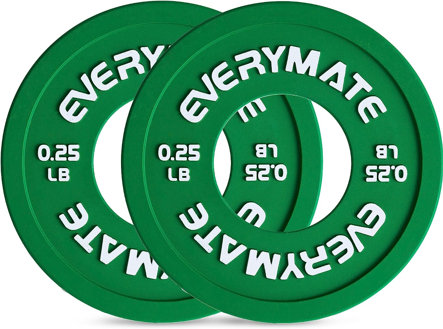 EVERYMATE Rubber Fractional Weight Plates Set of 8 Micro Weight Plate Pair of 0.25LB for Olympic Barbells for Strength Training Micro Plates Weight Plate