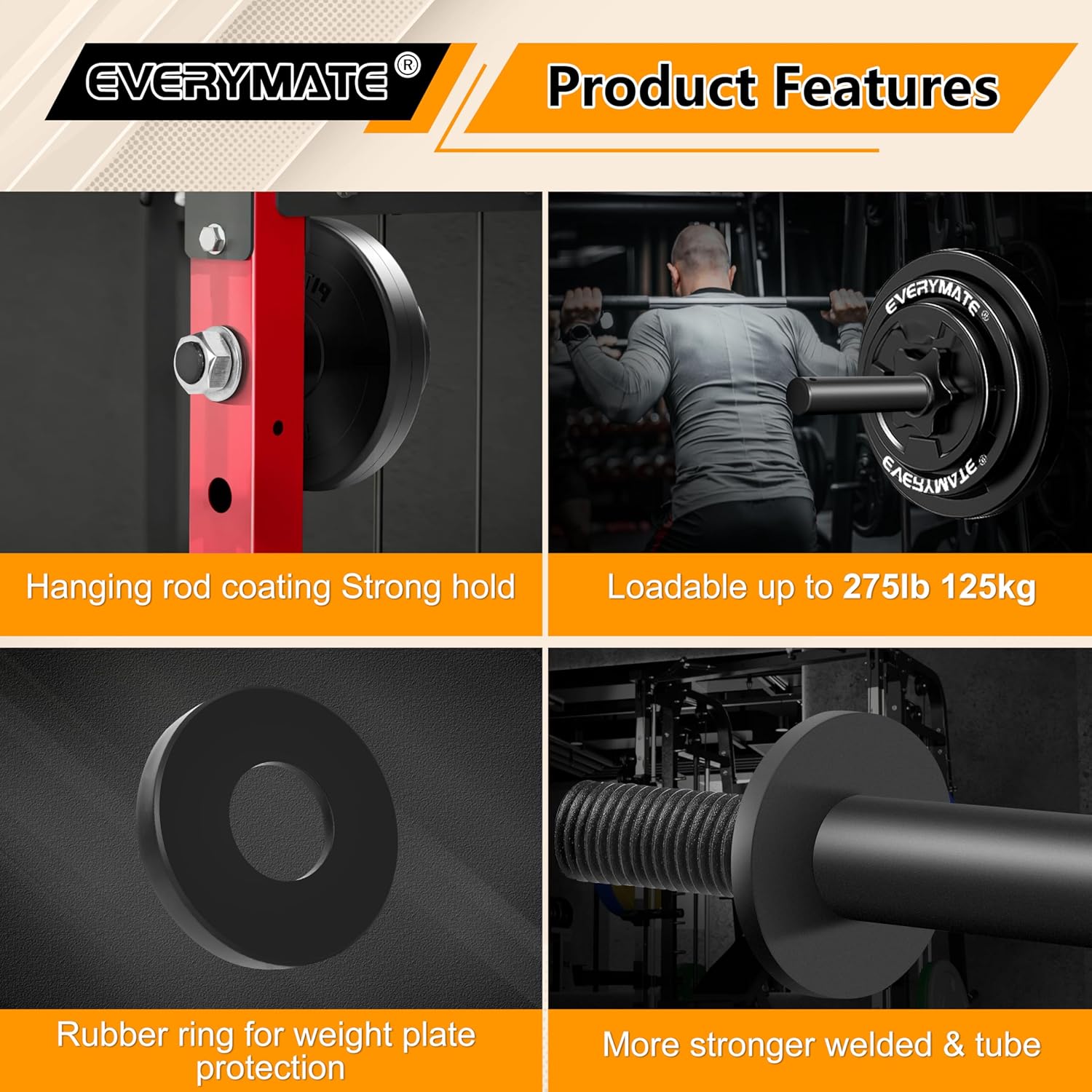 Heavy-Duty Weight Plate Holder - Universal Power Rack Attachment for 2" Olympic Plates (Fits 2x2/3x3 Power Cages)