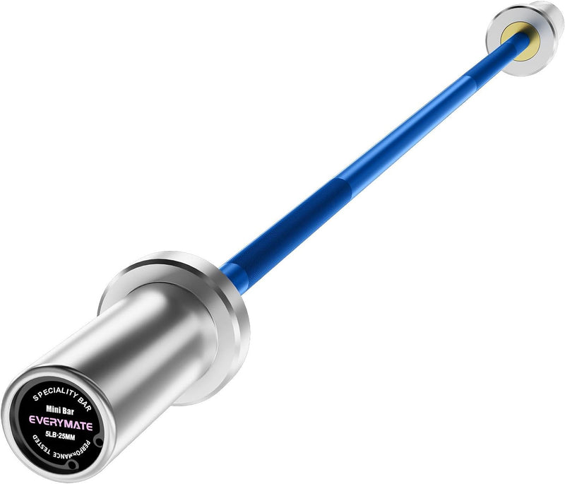 EVERYMATE 5LB Mini Barbell Bar- Beginner Women Kid Bar Total Body Workout