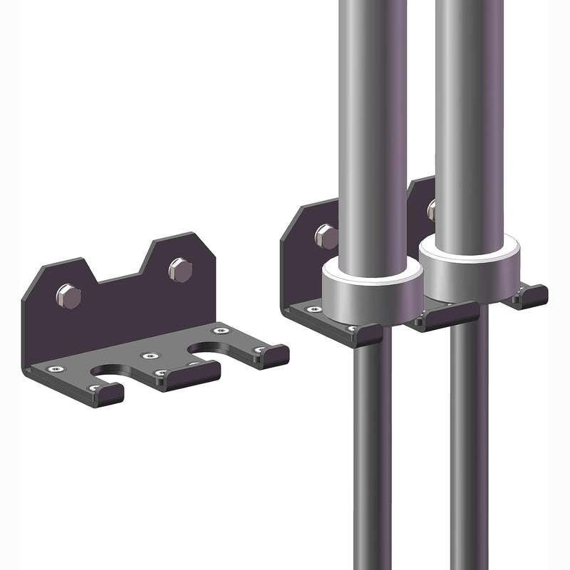 Olympic Barbell Wall Mount Rack - Commercial Gym Storage Holder for 33mm Bars (Space-Saving, Powder-Coated)