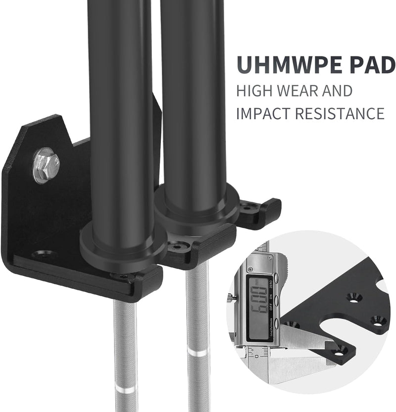 Vertical Barbell Wall Rack - Commercial Gym Storage for 33mm Olympic Bars (Space-Saving Powder-Coated)