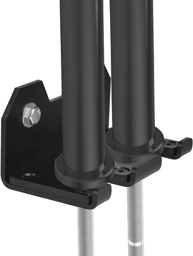 Vertical Barbell Wall Rack - Commercial Gym Storage for 33mm Olympic Bars (Space-Saving Powder-Coated)