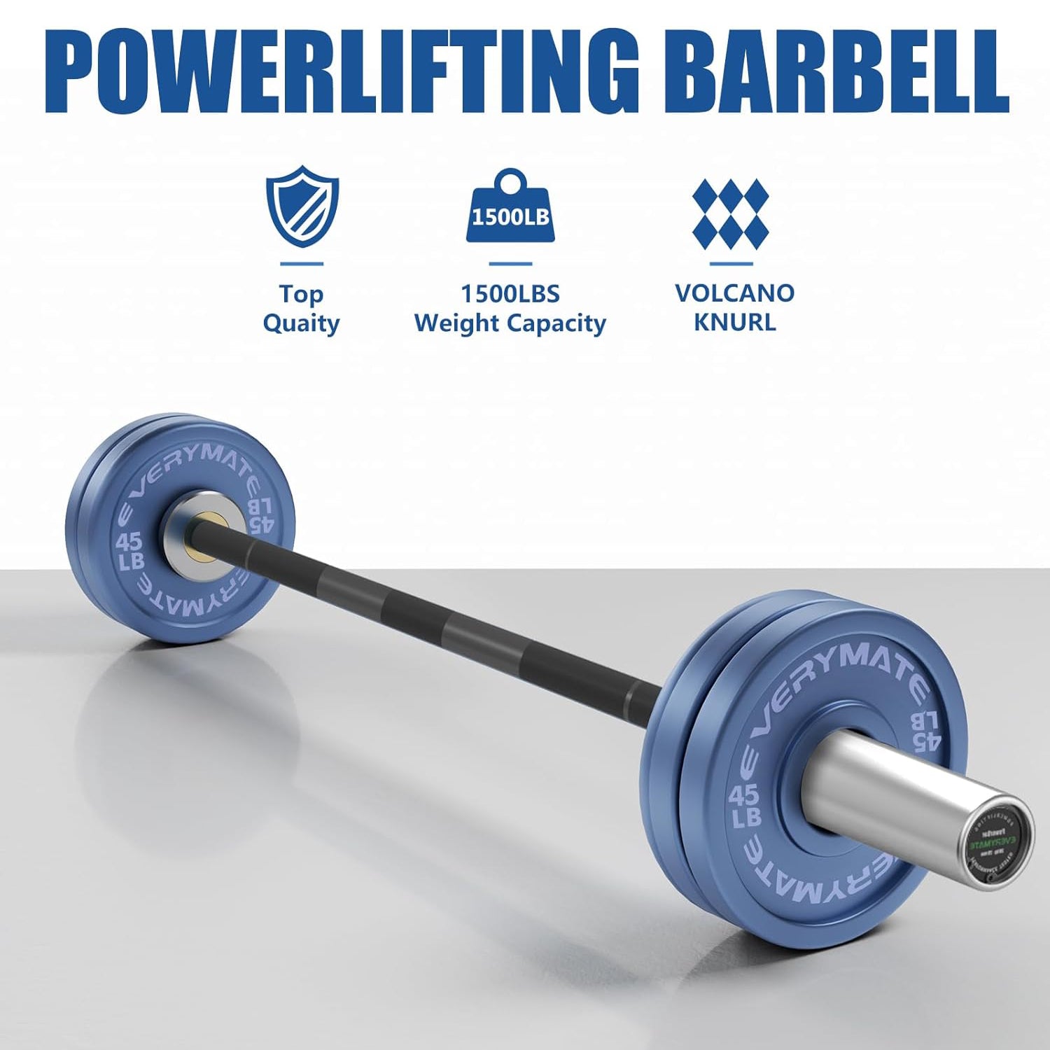 Heavy-Duty 6ft Olympic Barbell - 700lb Capacity, Knurled Grip, Chrome Finish