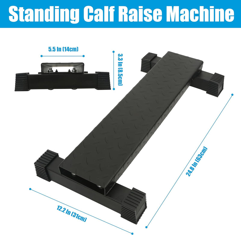 Steel Calf Raise Block, Standing Calf Raise Machine for Calf Stretching, Squat, Foot Stretch, Anti-Slip Solid Calf Platform