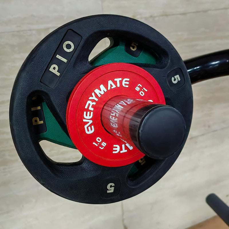 EVERYMATE Rubber Fractional Weight Plates Set of 8 Micro Weight Plate Pair of 1 LB for Olympic Barbells for Strength Training Micro Plates Weight Plate