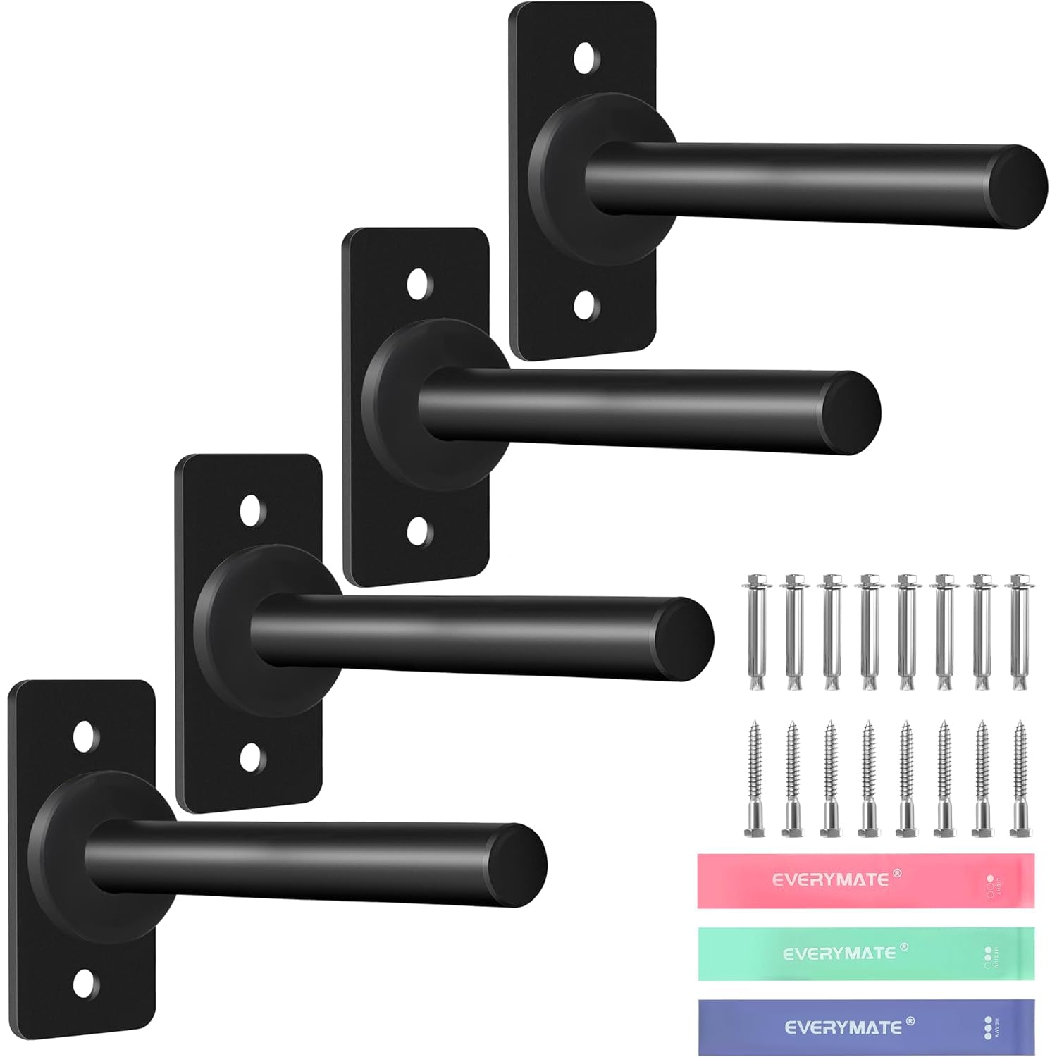Weight Plate Holder, Wall Mounted Weight Rack Storage for Olympic Weight Plate,Home Gym Organizer