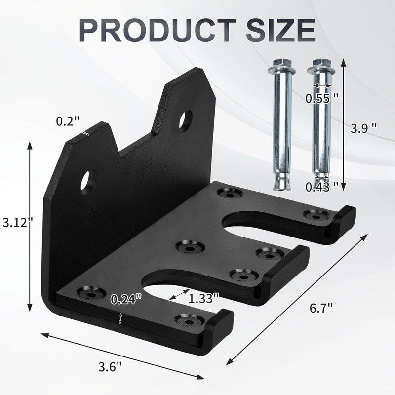 Olympic Barbell Wall Mount Rack - Commercial Gym Storage Holder for 33mm Bars (Space-Saving, Powder-Coated)
