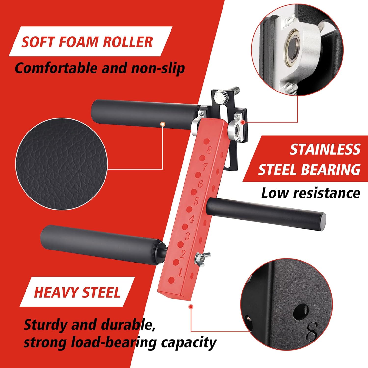 EVERYMATE Seated Leg Strength Extension Equipment and Curl Athletic Practice Machine,Adjustable Leg Fitness Equipment Attachment, Fitness Squat Rack Accessories( 1 inch Aperture Rack Hole) : Sports & Outdoors