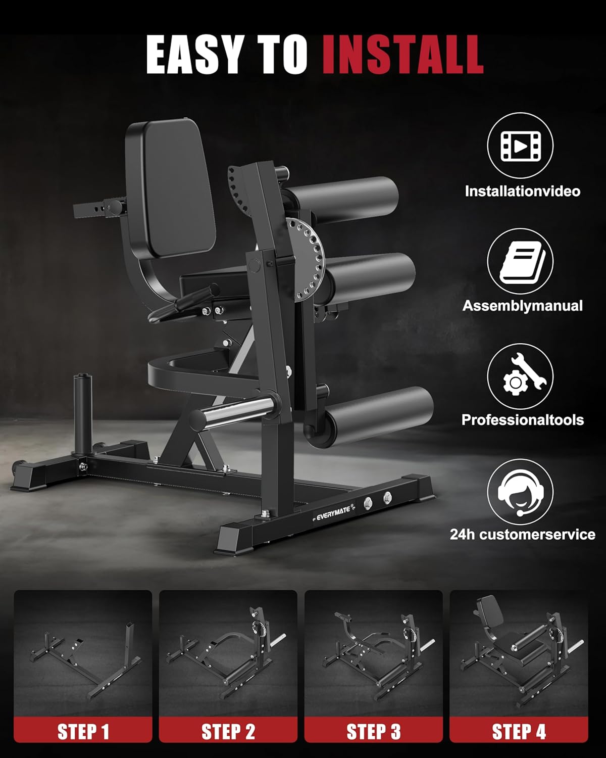 3-1 Adjustable Leg Extension and Curl Machine,Heavy Duty 680lbs Capacity