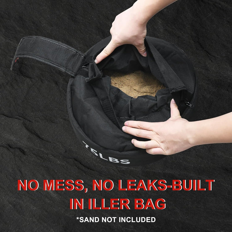 Sacco Da Boxe Pieno Gravity Fitness Sandbag Strongman - Zavorra Da 50 A 150 Kg, Per Allenamento Funzionale Sandbag Nylon 1000d - 6