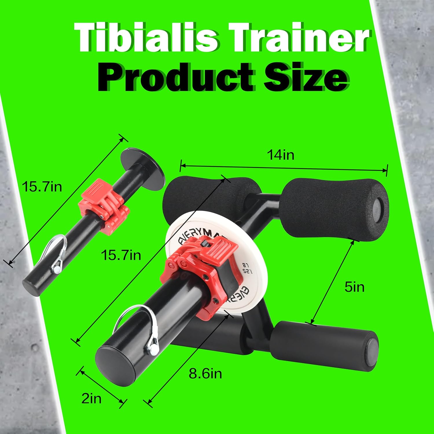 Tib Bar Tibialis Trainer Calf Raise Machine for Strengthening Calves/Ankles