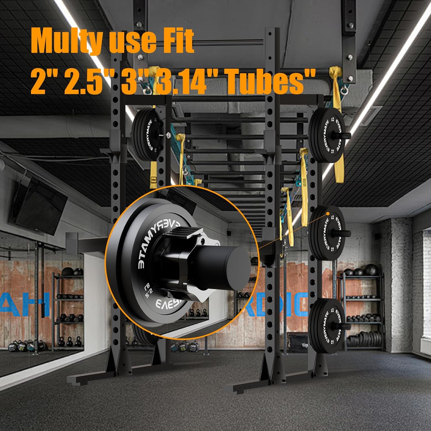 Heavy-Duty Weight Plate Rack - Universal 2" Olympic Plate Holder for 2x2/3x3 Power Cages (Commercial Gym Grade)