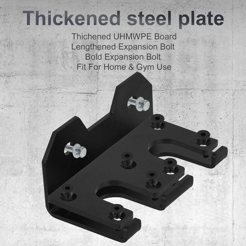 Olympic Barbell Wall Mount Rack - Commercial Gym Storage Holder for 33mm Bars (Space-Saving, Powder-Coated)