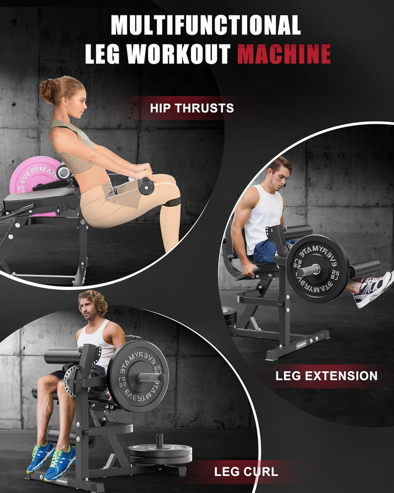 3-1 Adjustable Leg Extension and Curl Machine,Heavy Duty 680lbs Capacity