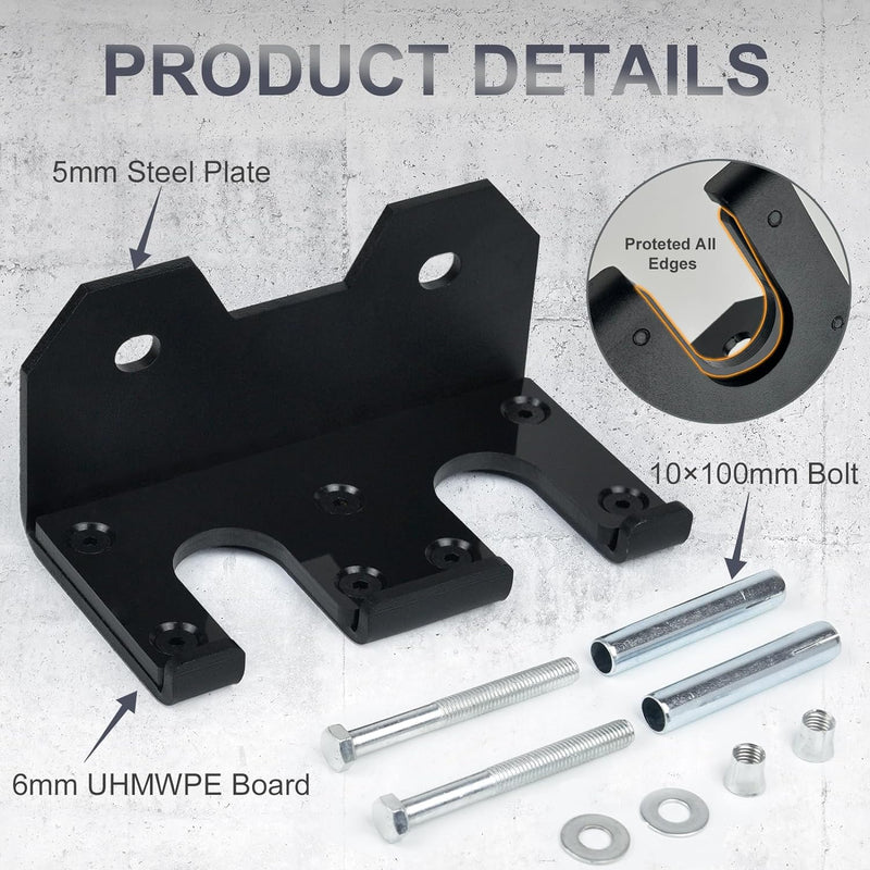 Vertical Barbell Wall Rack - Commercial Gym Storage for 33mm Olympic Bars (Space-Saving Powder-Coated)